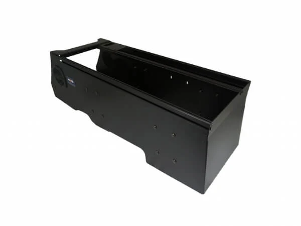 12.5 Wide Flat 30 Vehicle Specific Console For 2017 2022 Ford F 250  350 450 XL And XLT Super Duty Pickup  F 450 And 550 Cab Chassis  2015 2020 F 150 SSV  2018 2020 F 150 Responder 2015 2020 Ford F 150 XL And XLT Pickup