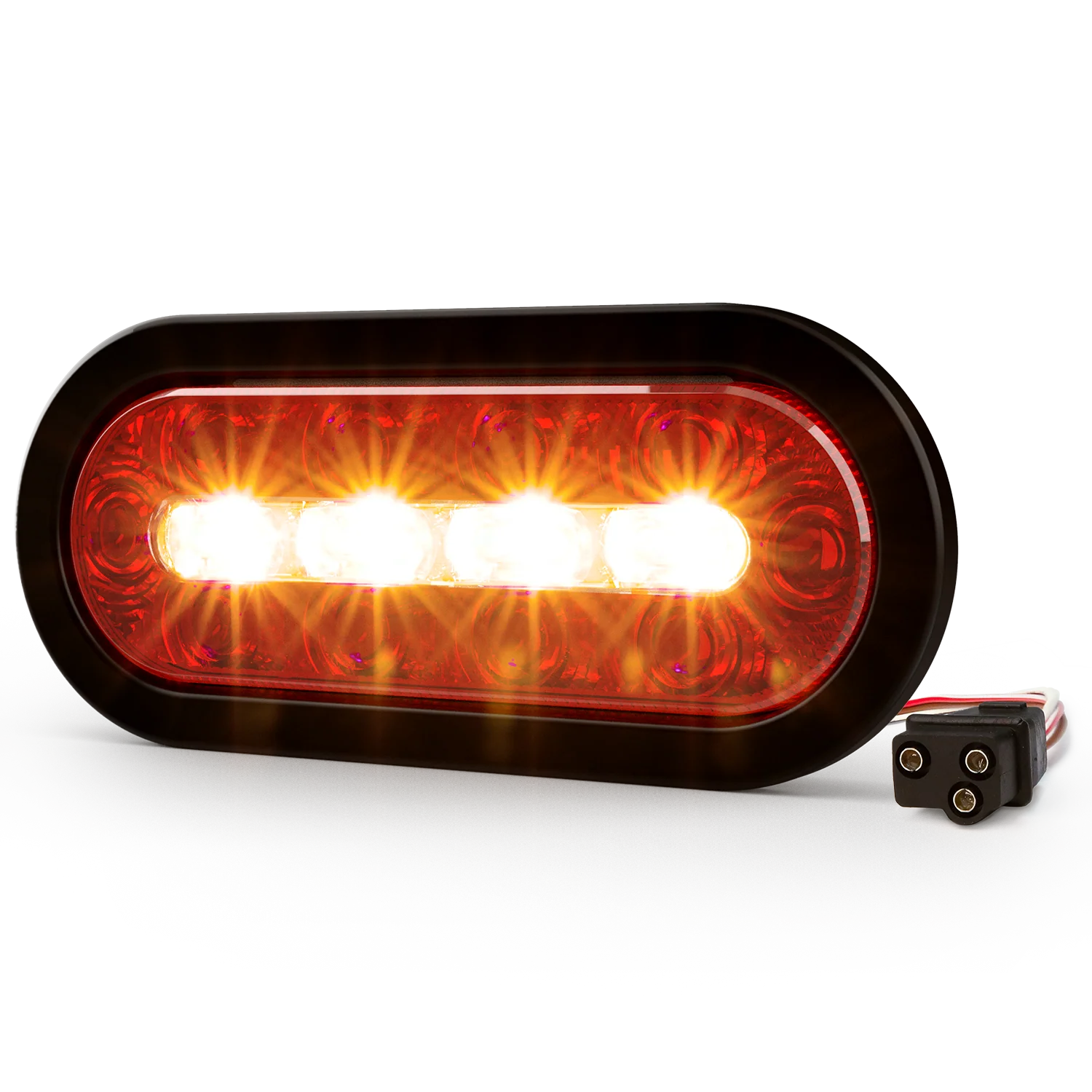 ECCO ED3000 SERIES Stop-Tail-Turn-Reverse and Warning Light Combo A/G Oval