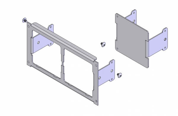 Havis 1-Piece Equipment Mounting Bracket, 4.5″ Mounting Space, Fits Motorola APX-Series Chargers - Image 2