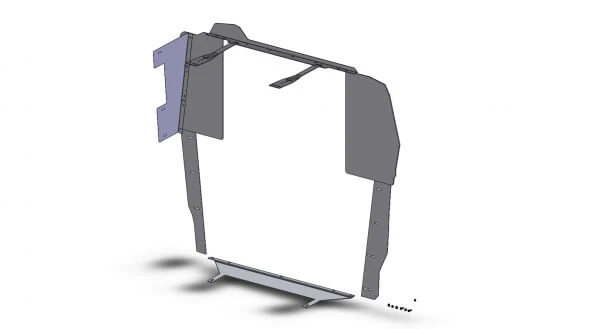 HAVIS Front Partition Filler Panel Mounting Kit for 2008-2025 Chevrolet G-Series van with dual side, swing out doors used with p/n: P-FRONT-1 front partition with exit hatch