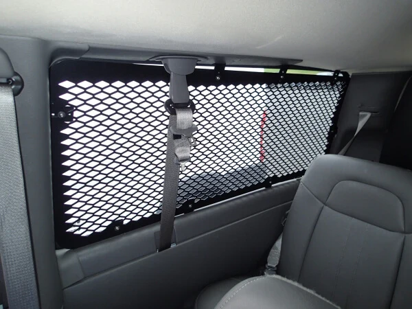 HAVIS Interior Window Guard Kit For 1997-2025 Chevrolet G-Series Standard Length Van With Swing Out Side Doors, 8 Windows, 12 Passenger