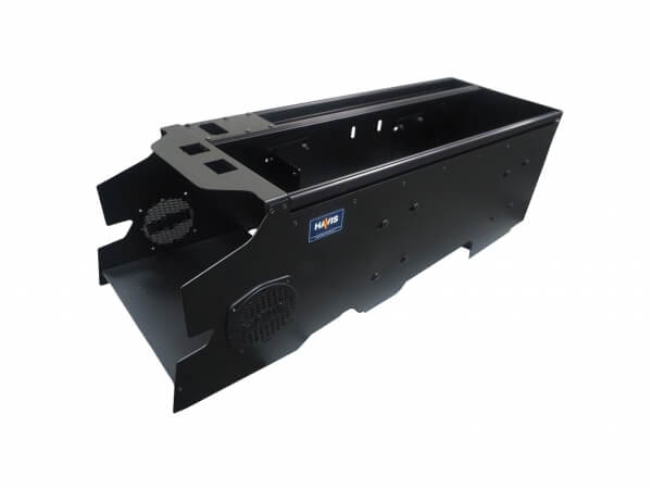 Havis Vehicle-Specific 30″ Wide Flat Console for 2021-2025 Ford F-150 Police Responder, Special Service vehicle (SSV), 2023-2025 Ford F-250, 350, 450 XL & XLT Super Duty pickup, F-450 & 550 cab chassis & F-600 Chassis Cab