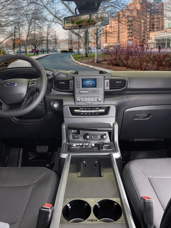Package VSX Console With Front Bin Cup Holder And Fuse Block For 2020 2023 Ford Interceptor Utility - Image 3