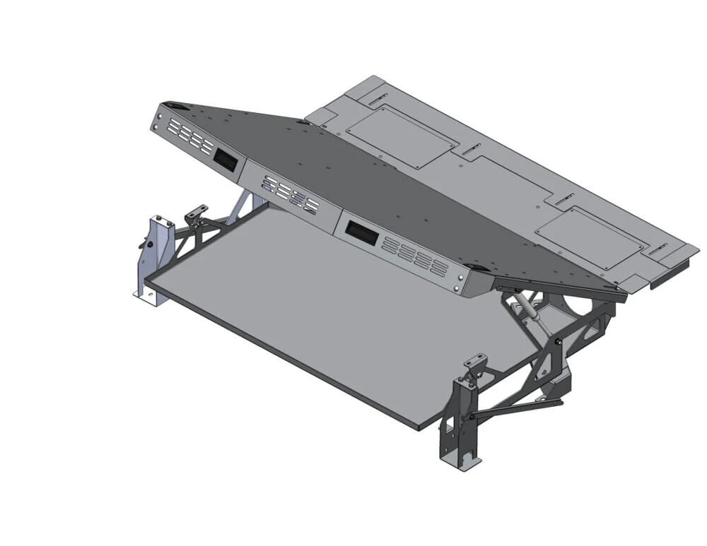 Premium Package – Raised Fold-Up Equipment Tray & Cargo Plate with 200 lbs Lift Struts for 2020-2025 Ford Interceptor Utility - Image 2