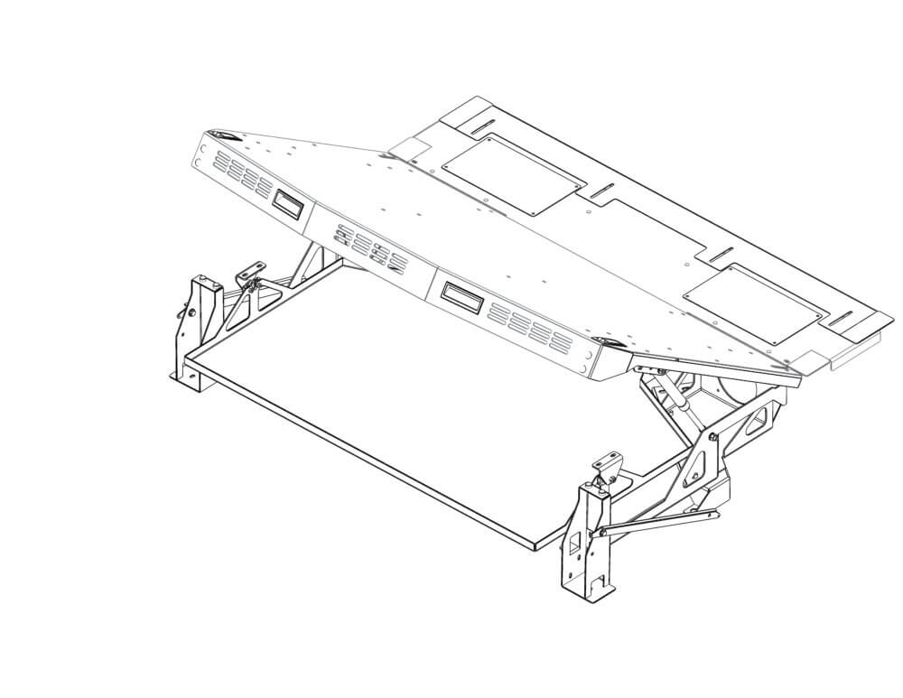 Premium Package – Raised Fold-Up Equipment Tray & Cargo Plate with 200 lbs Lift Struts for 2020-2025 Ford Interceptor Utility - Image 3