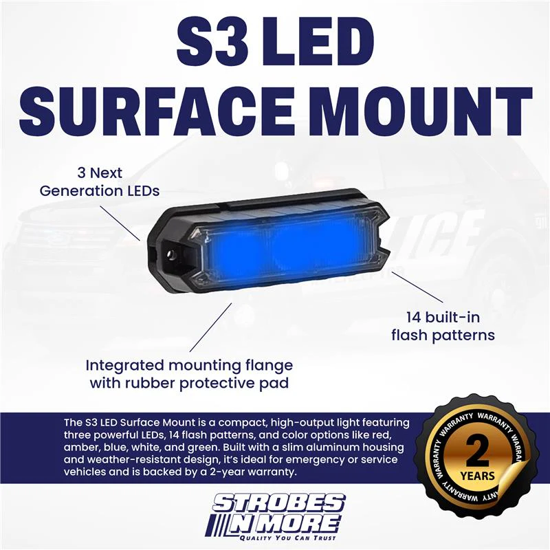 S3 LED Surface Mount | Strobes N More - Image 2