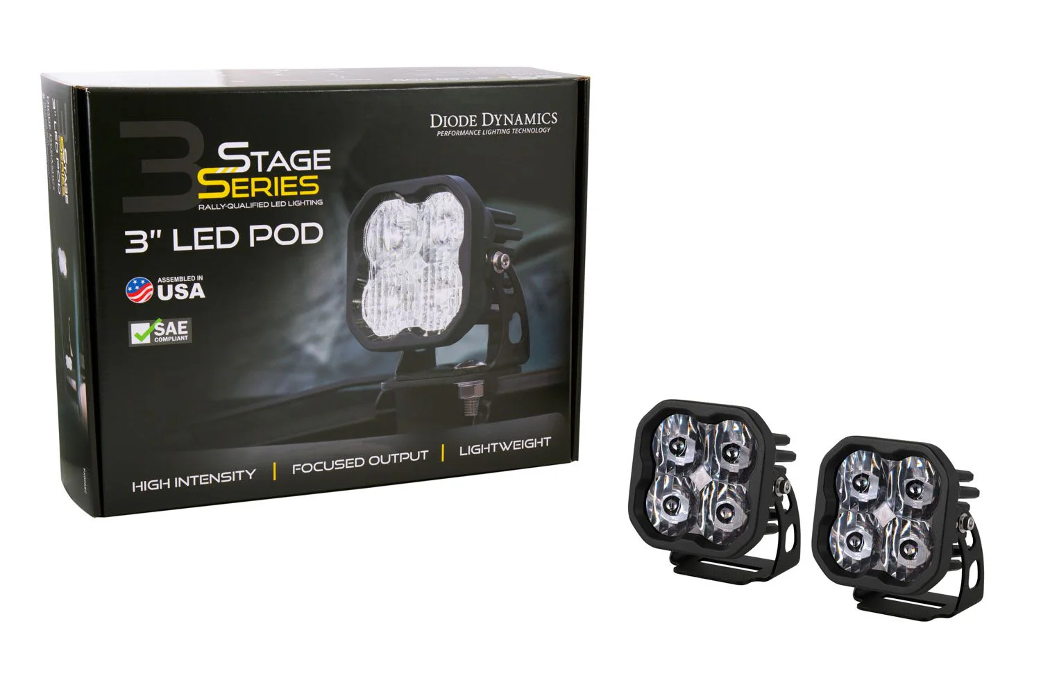 SS3 SAE/DOT White Pro LED Pod (pair) - Image 2