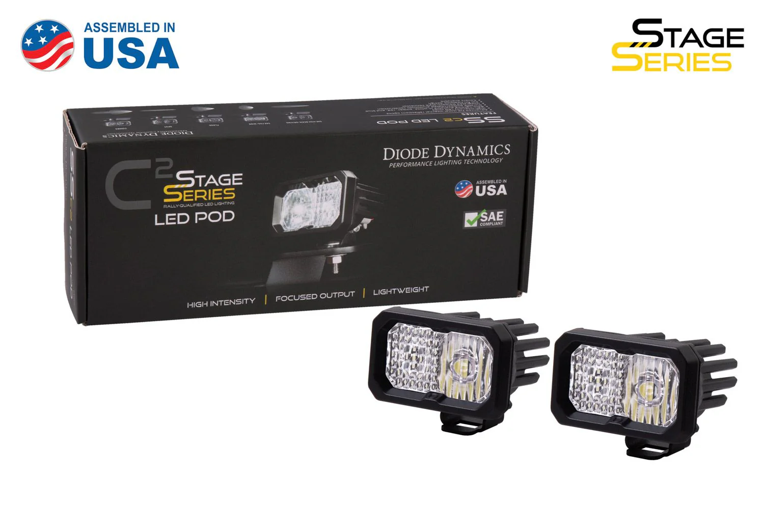 Stage Series 2" SAE/DOT Sport Standard LED Pod (Pair) | Diode Dynamics - Image 2