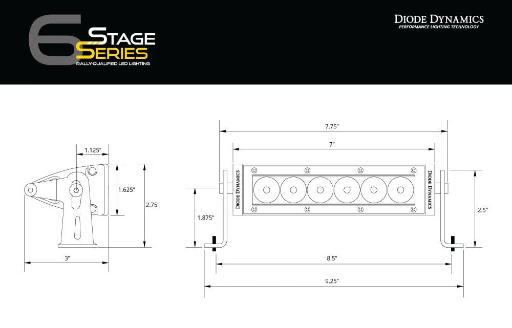 Stage Series 6" SAE/DOT Light Bar | Garage Sale | Diode Dynamics - Image 4