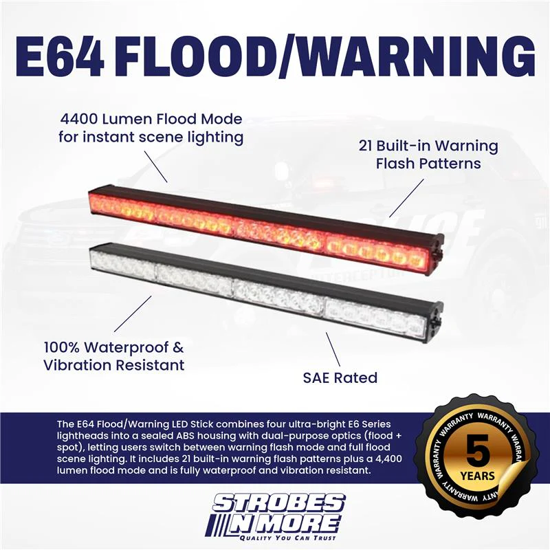 Strobes N' More E64 Flood/Warning LED Stick - Image 2