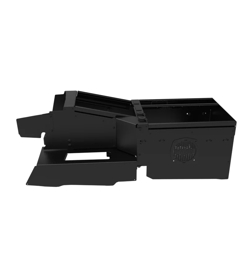 Vehicle-Specific 24″ Wide Angled Console for 2022-2025 RAM DJ 2500 With Manual Transfer case shifter and OEM console - Image 4